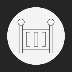 baby bed line icon N16