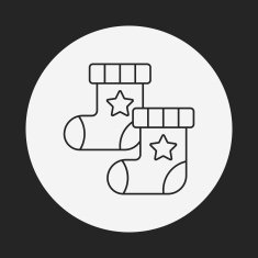 baby socks line icon N11