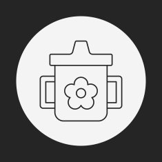 baby cup line icon N7
