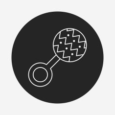 Baby rattle line icon N17