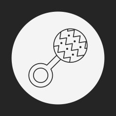Baby rattle line icon N19
