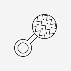 Baby rattle line icon N20