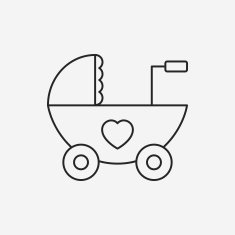 Baby carriages line icon N20