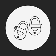 baby shoes line icon N6