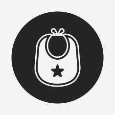 Baby bib icon N8