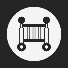 Baby bed icon N17