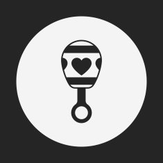Baby Rattle Icon N24