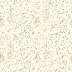 Sweet pattern with a horse and ballerina