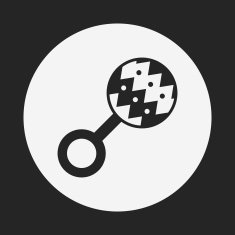 Baby Rattle Icon N32