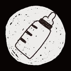 doodle baby milk bottle N5