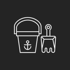 sand bucket line icon N3