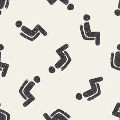 Seat doodle seamless pattern background