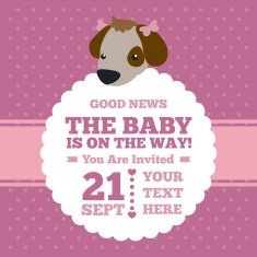 Baby shower card design N9