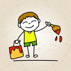 hand drawing happy kids N3