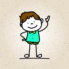 hand drawing happy kids N9