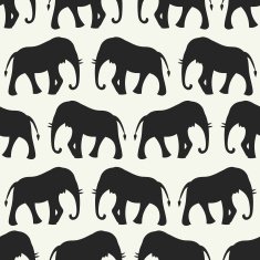Animal seamless vector pattern of elephant N8