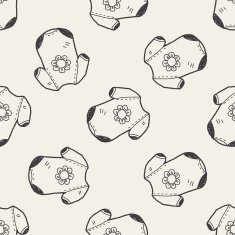 baby clothes doodle seamless pattern background