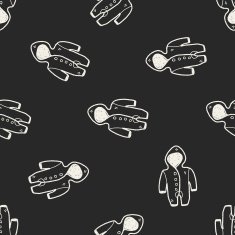 baby clothes doodle seamless pattern background N7