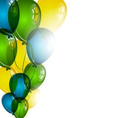 Isolated colorful ballonns