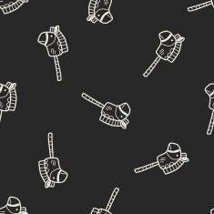 Doodle Toy horse seamless pattern background