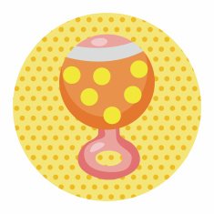 Baby rattle theme elements N38