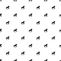 Vector seamless pattern horse toy