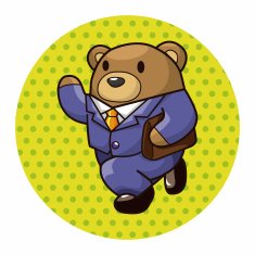 animal worker cartoon theme elements N37