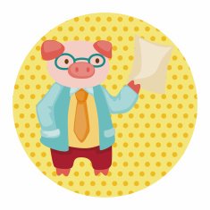 animal pig doctor cartoon theme elements N4