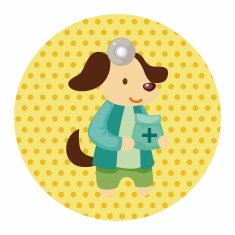 animal dog doctor cartoon theme elements N4