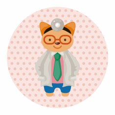 animal cat doctor cartoon theme elements N3