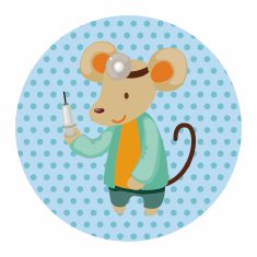 animal mouse doctor cartoon theme elements N4