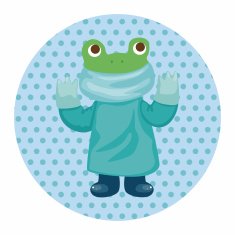 animal frog doctor cartoon theme elements N4