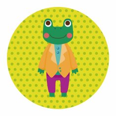 animal frog worker cartoon theme elements N5