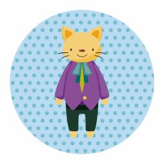 animal cat worker cartoon theme elements N14