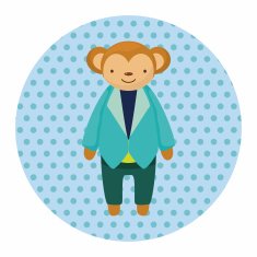 animal monkey worker cartoon theme elements N9