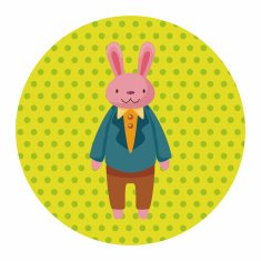 animal rabbit worker cartoon theme elements N12