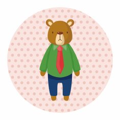 animal bear worker cartoon theme elements N18