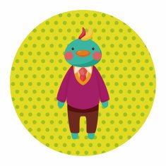 animal bird worker cartoon theme elements N3