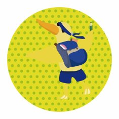 animal going to school cartoon theme elements N21
