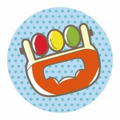 Baby rattle theme elements N43