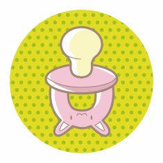 Baby pacifiers theme elements N28