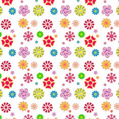 easy and fun pattern of flowers seamless
