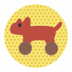 toy dog flat icon elements eps10 N3