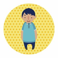 family boy character flat icon elements background eps10 N8