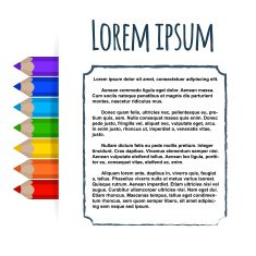 flyer place for your text colored pencils on the background