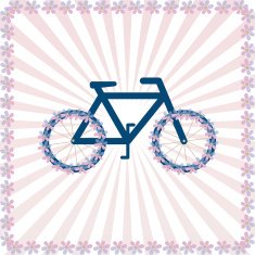 Bike banner retro