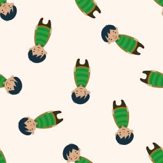 family boy character icon 10 seamless pattern N2