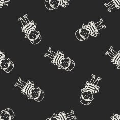 pirate Sailor doodle seamless pattern background N2
