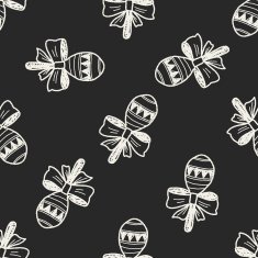 doodle rattle seamless pattern background