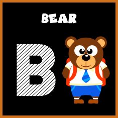 The English alphabet letter B